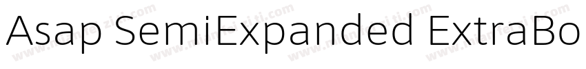Asap SemiExpanded ExtraBold ltalic字体转换